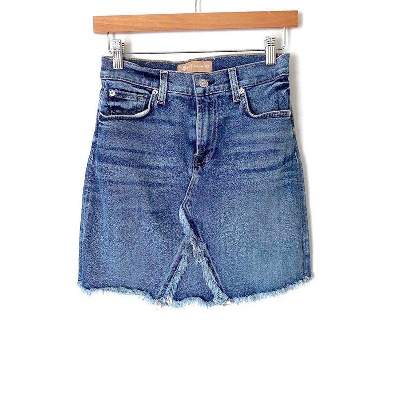 7 for all Mankind Luxe Vintage Fray Skirt- Size 25