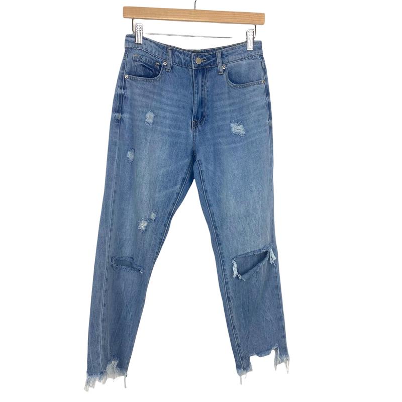 After Market Distressed Raw Hem Jeans- Size 25 (Inseam 25)
