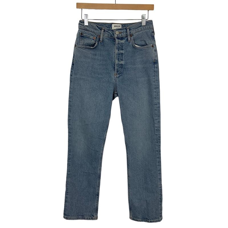 AGOLDE Light Wash Riley High Rise Straight Jeans NWT- Size 27 (Inseam 26\")