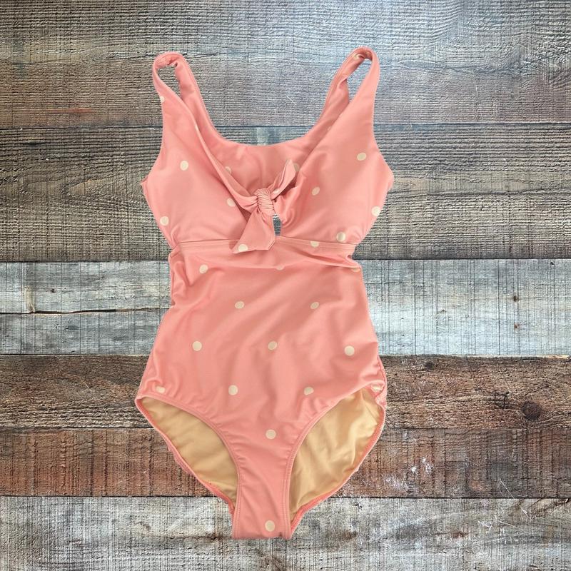 Albion Pink Polka Dot Swimsuit - Size XS