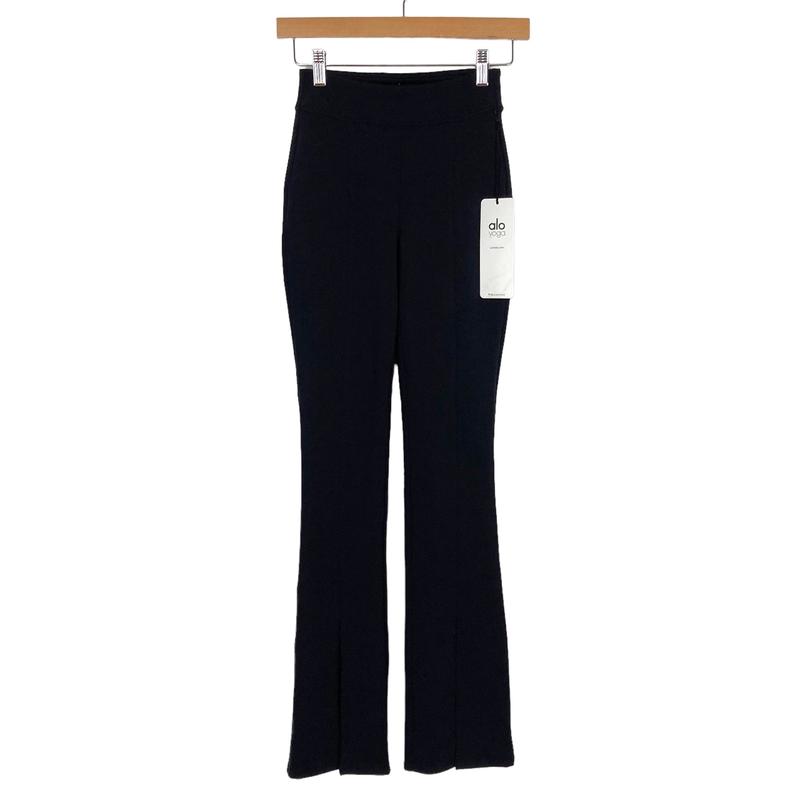 Alo Yoga Black Airbrush High Waisted Flutter Bell Bottom Leggings NWT- Size XS (Inseam 32\")