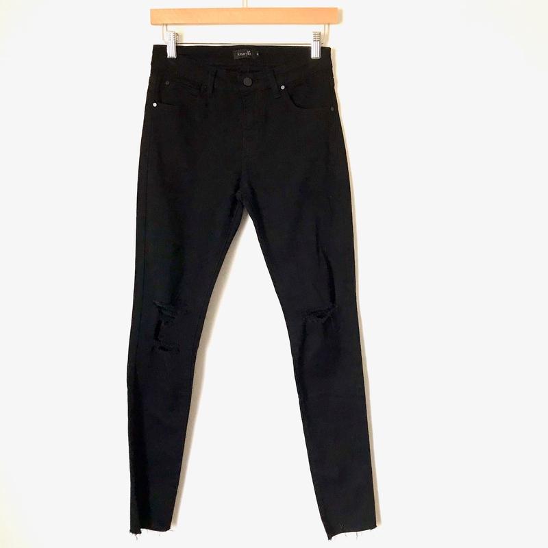 Amaryllis Black Distressed Skinny Jeans- Size Small (Inseam 29)