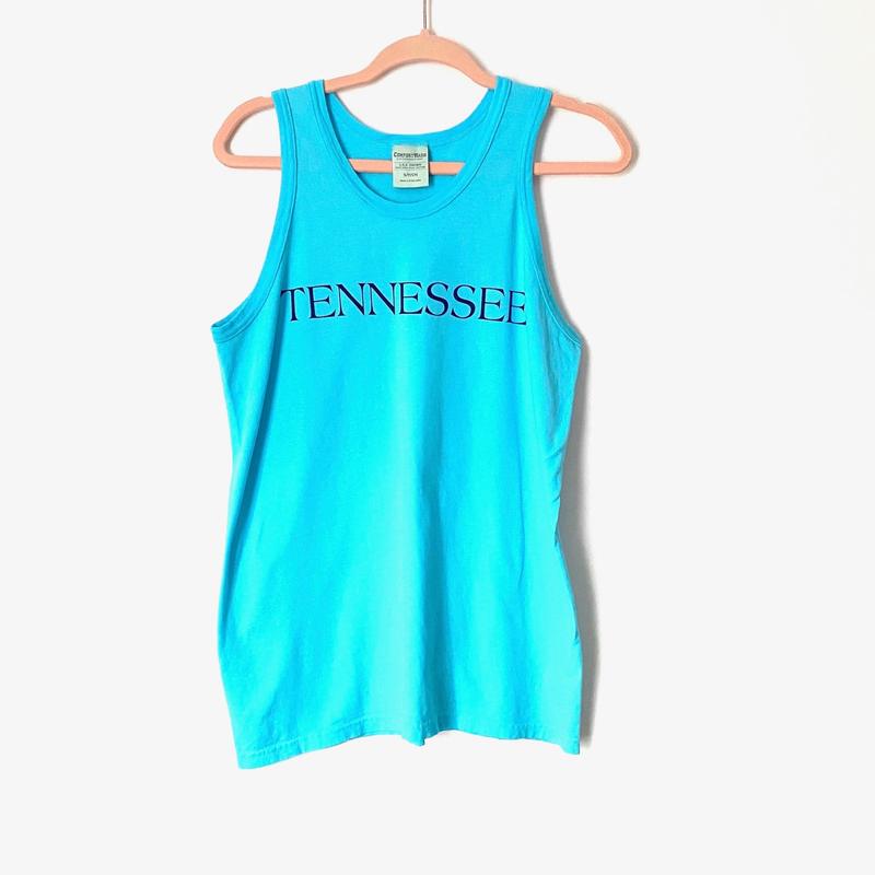 Comfort Wash Blue Tennessee Tank Top- Size S