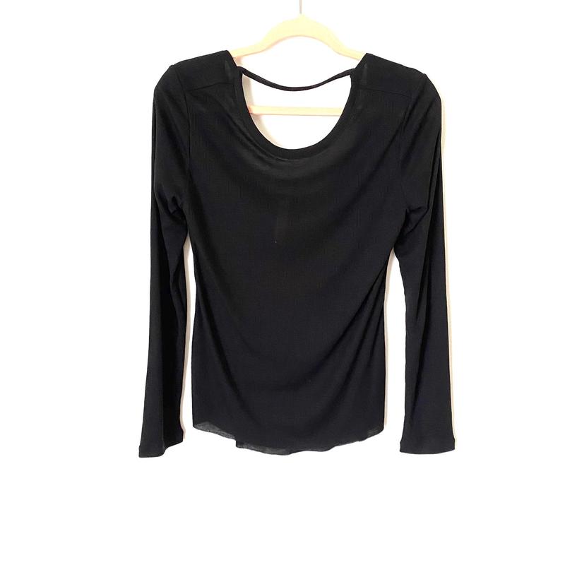 Core 10 Black Open Back Long Sleeve Top- Size S