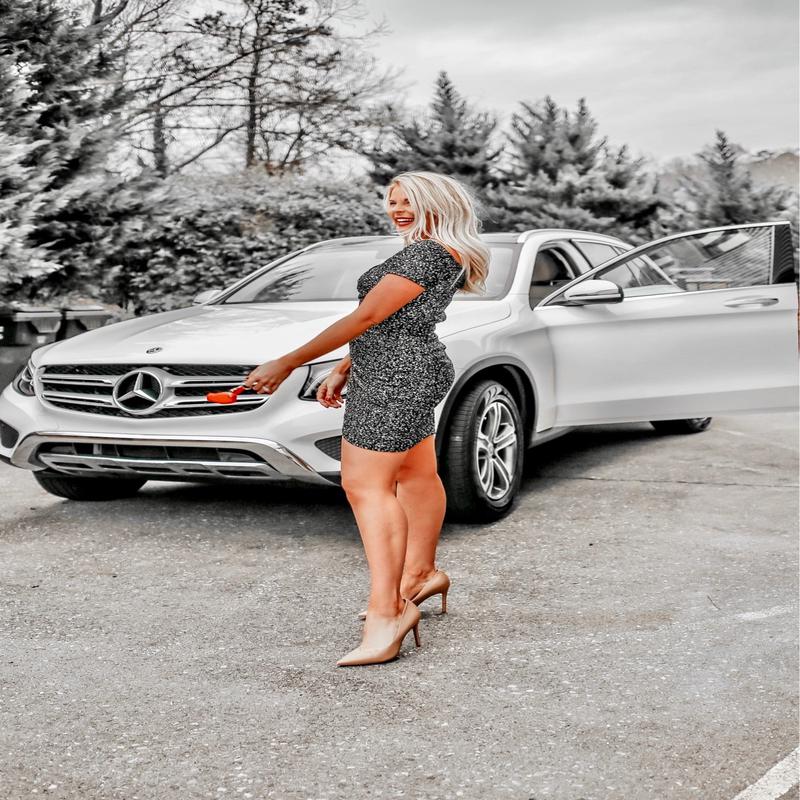 Dainty Hooligan Black and Silver Mini Dress- Size S