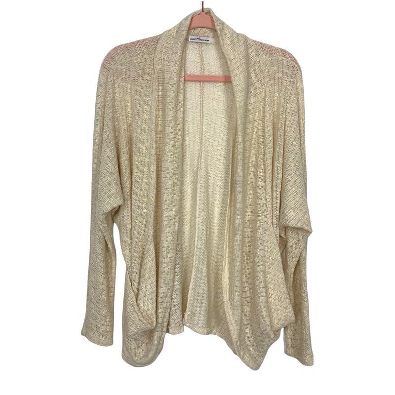 Dainty Hooligan Cream Open Knit Cardigan- Size M
