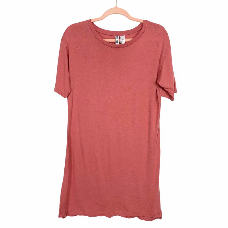 Divided Peach T-Shirt Dress- Size XS