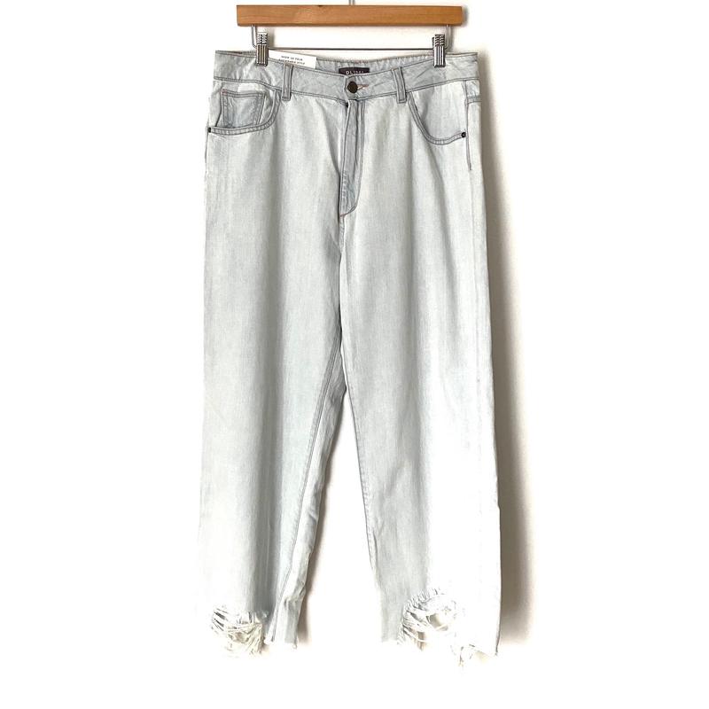 DL1961 Hepburn High-Rise Wide Leg Distressed Light Wash Jeans NWT- Size 32 (Inseam 25\")