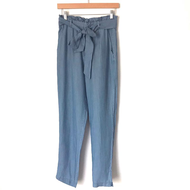 DO + BE Chambray Paperbag Pants- size S (Inseam 26.5)