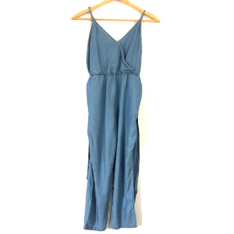 DO+BE Chambray Cinched Tie Waist Jumpsuit- Size S