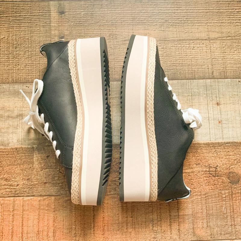 Dolce Vita Black Leather Sneakers- Size 7.5 (LIKE NEW)