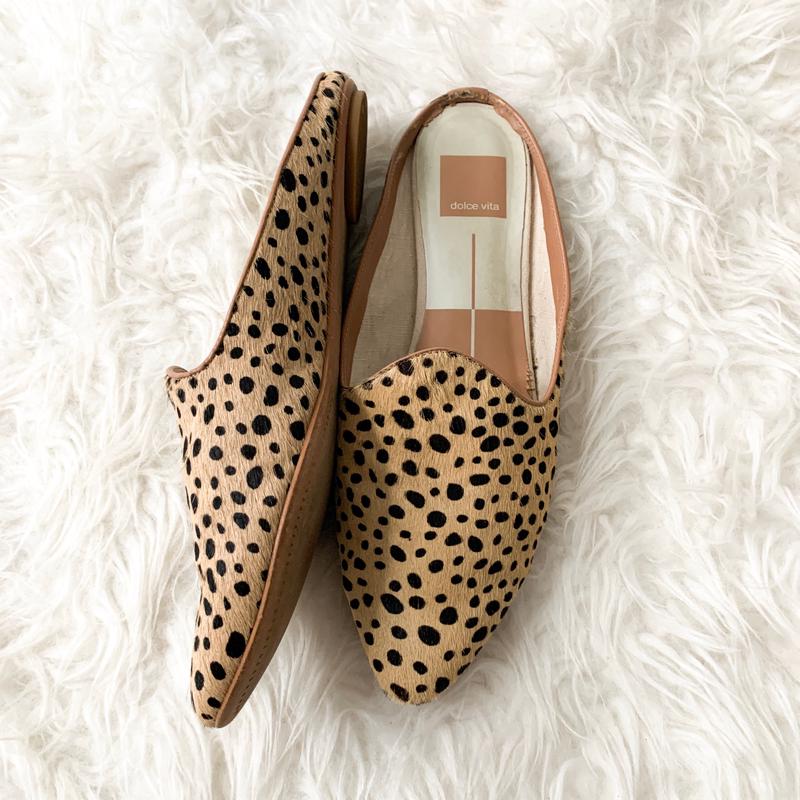 Dolce Vita Pointed Leopard Fur Mules- Size ~8.5 (see notes)