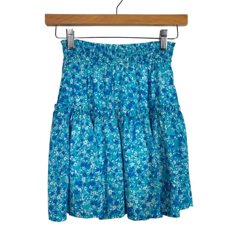 Draper James Blue Floral Print Skirt – Size XS