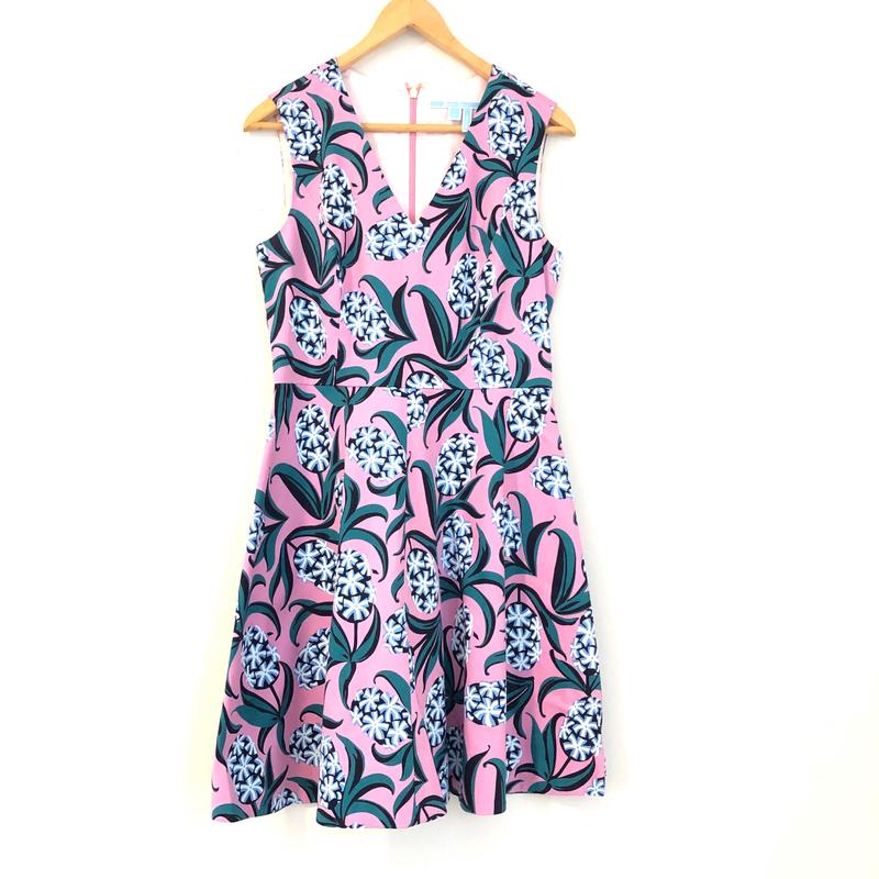 Draper James Hyacinth Pink Floral Love Circle Dress- Size 6