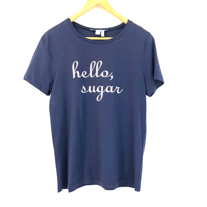 Draper James Navy Hello Sugar Tee- Size M