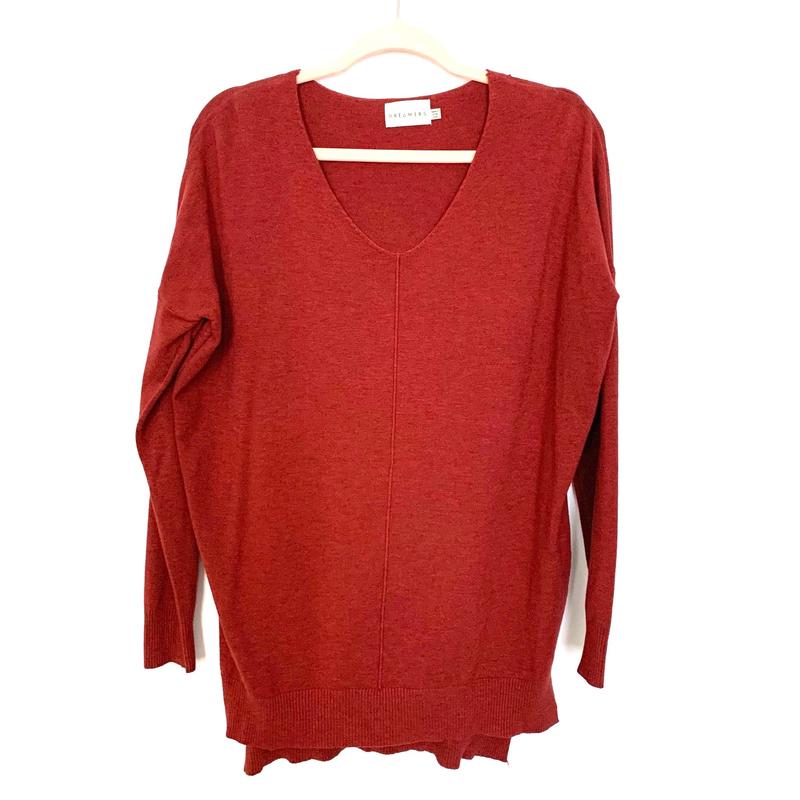 Dreamers Brick Side Slit Sweater- Size S/M