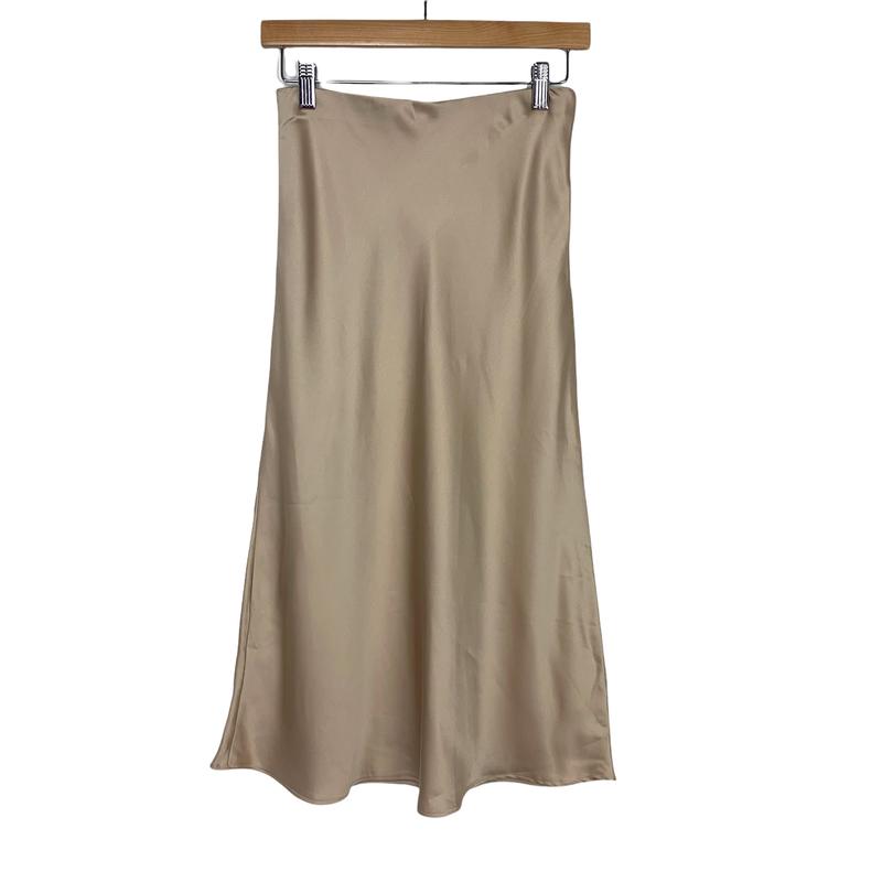 E.ssue Tan Satin Skirt NWT- Size S