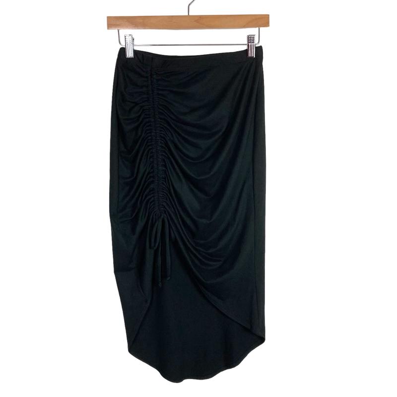 Elegantees Black Cinched Front Skirt- Size XS