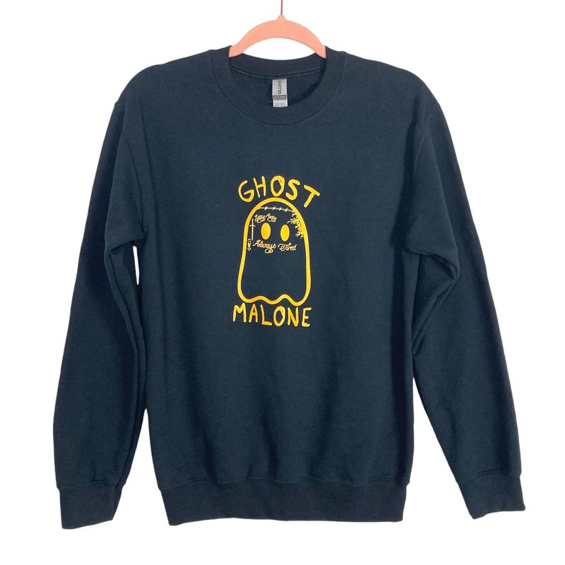 Gildan Black Ghost Malone Sweatshirt- Size S
