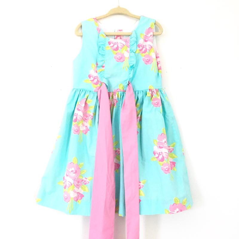 Girl\’s Youth Kelly\’s Kid\’s Floral Dress with Belt- Size 4-5 (see notes)