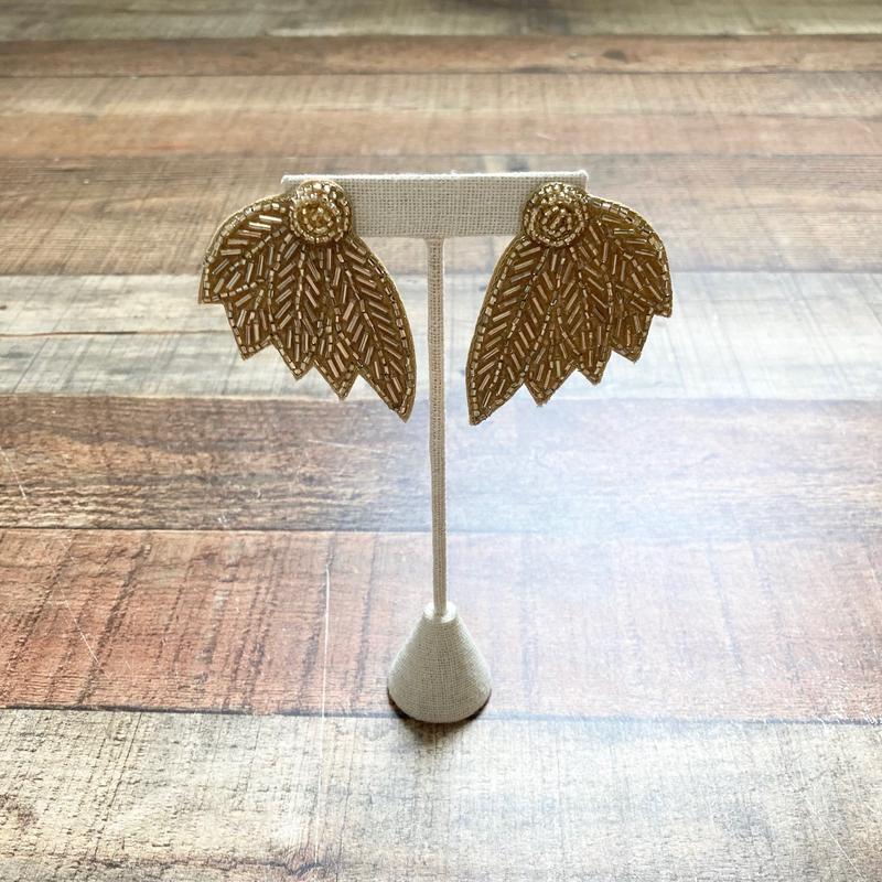 Gold Beaded Earrings