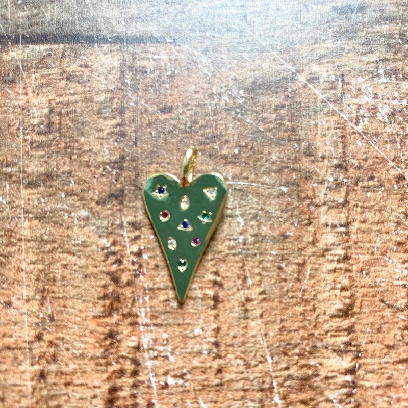 Gold Heart Necklace Charm